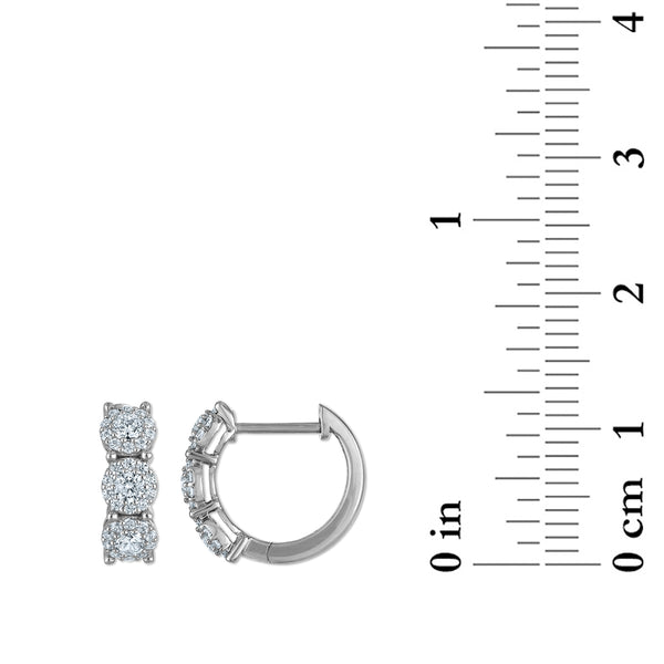 Red Hot Deal 1/2 CTW Lab Grown Diamond Hoop Earrings in 10KT White Gold
