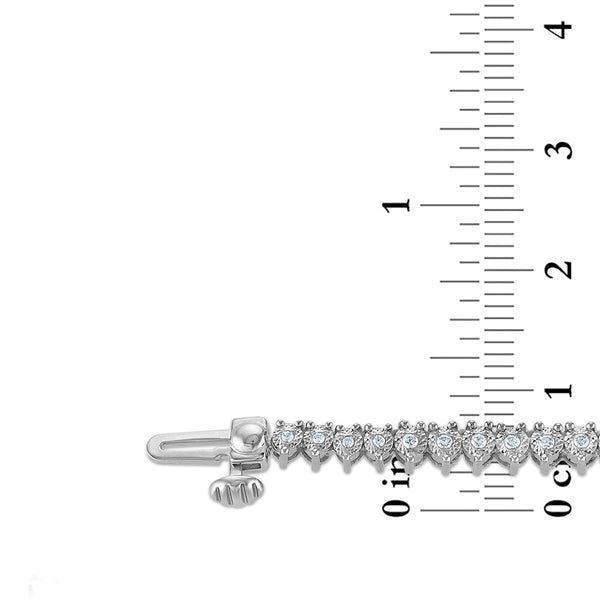 Red Hot Deal 3 CTW Round Lab Grown Diamond 18-inch Tennis Necklace in Sterling Silver