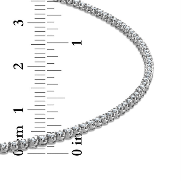 White Diamond Tennis Necklace in 10KT Gold