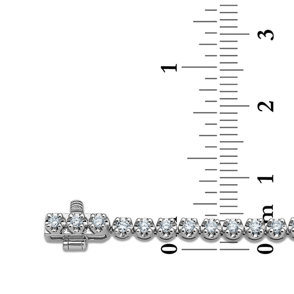 White Diamond Tennis Necklace in 10KT Gold