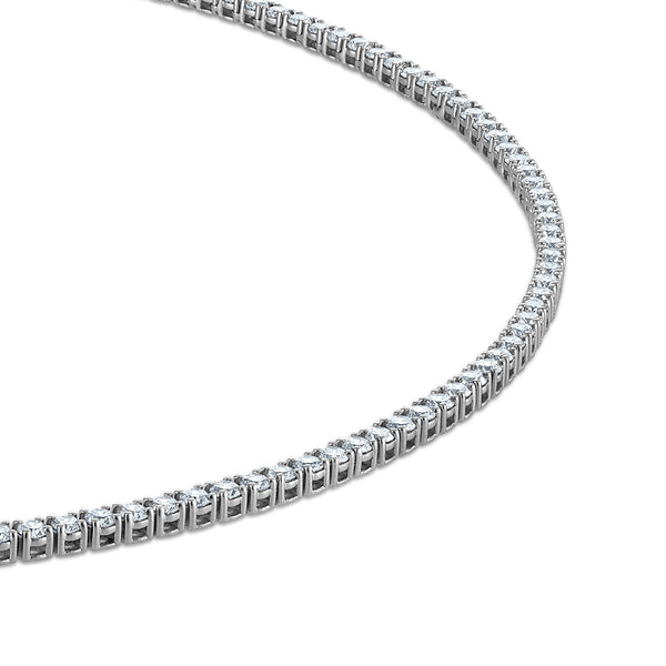 White Diamond Tennis Necklace in 10KT Gold