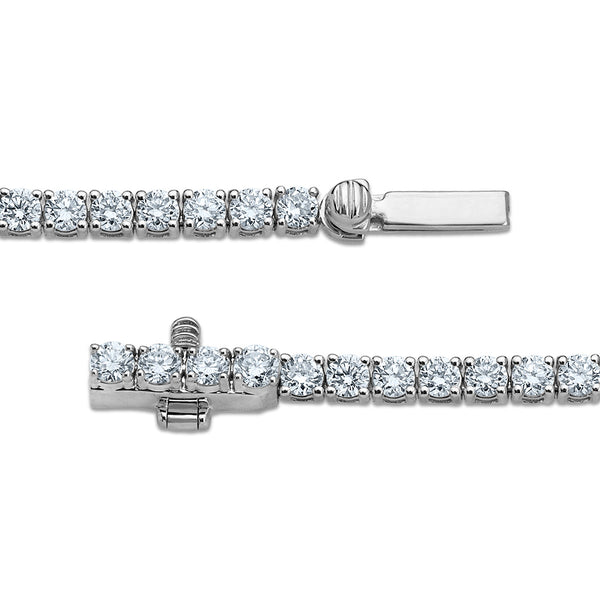 White Diamond Tennis Necklace in 10KT Gold