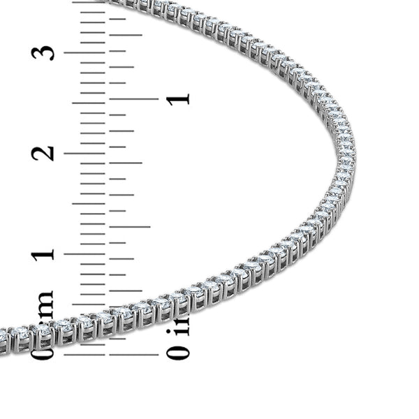 White Diamond Tennis Necklace in 10KT Gold