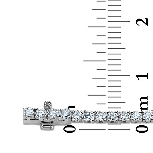 White Diamond Tennis Necklace in 10KT Gold