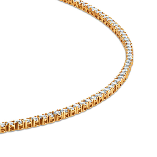 White Diamond Tennis Necklace in 10KT Gold