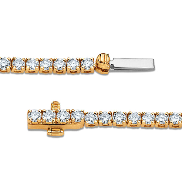 White Diamond Tennis Necklace in 10KT Gold