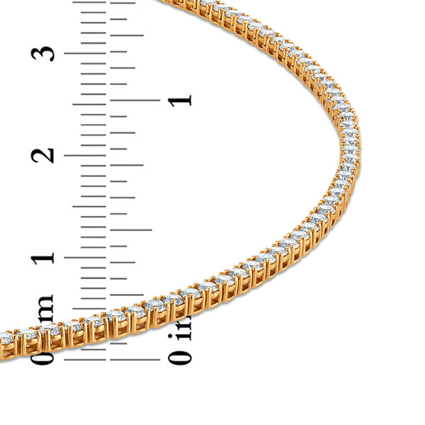 White Diamond Tennis Necklace in 10KT Gold