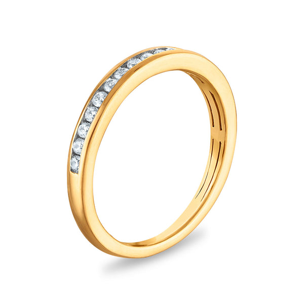 White Diamond Halo Ring in 10KT Gold