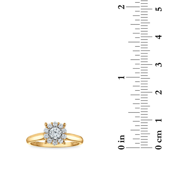 Red Hot Deal 1/2 CTW Lab Grown Diamond Ring in 10KT Gold