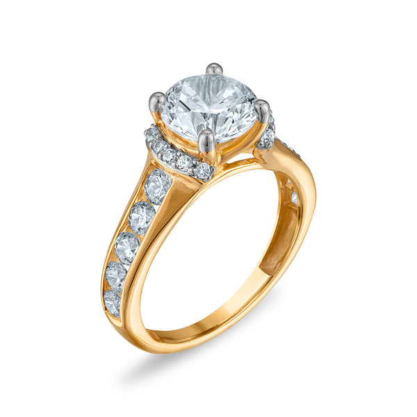 Red Hot Deal 3 CTW Lab Grown Diamond Engagement Ring in 10KT Yellow Gold
