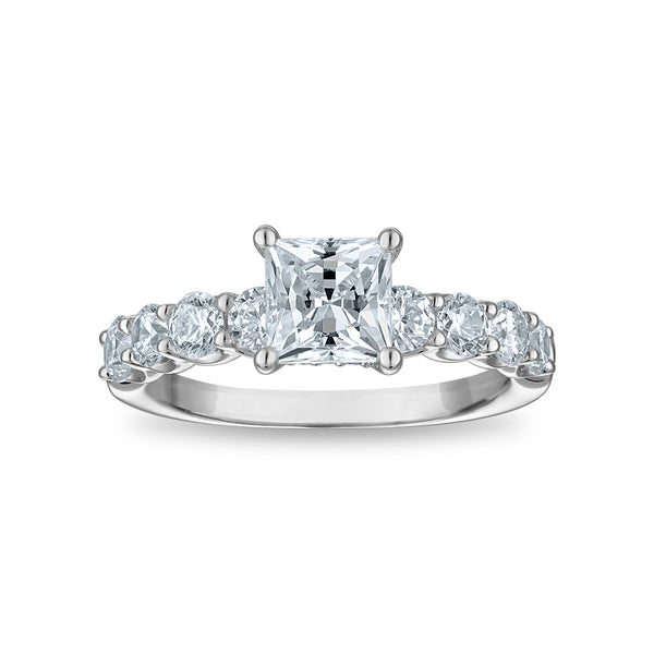 Red Hot Deal 2 CTW Lab Grown Diamond Engagement Ring in 10KT White Gold