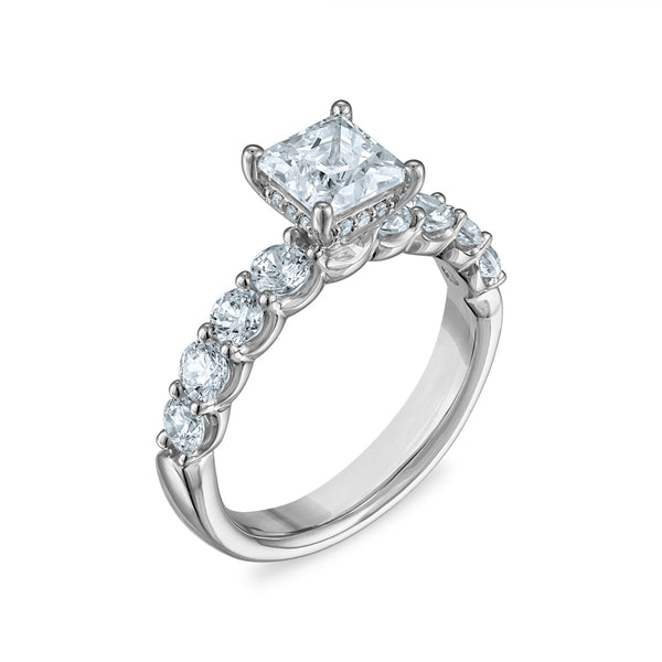 Red Hot Deal 2 CTW Lab Grown Diamond Engagement Ring in 10KT White Gold