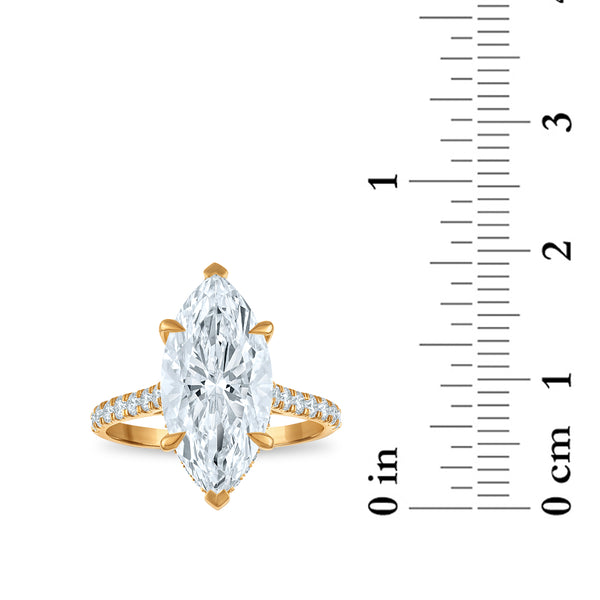 White Diamond Engagement Ring in 14KT Gold