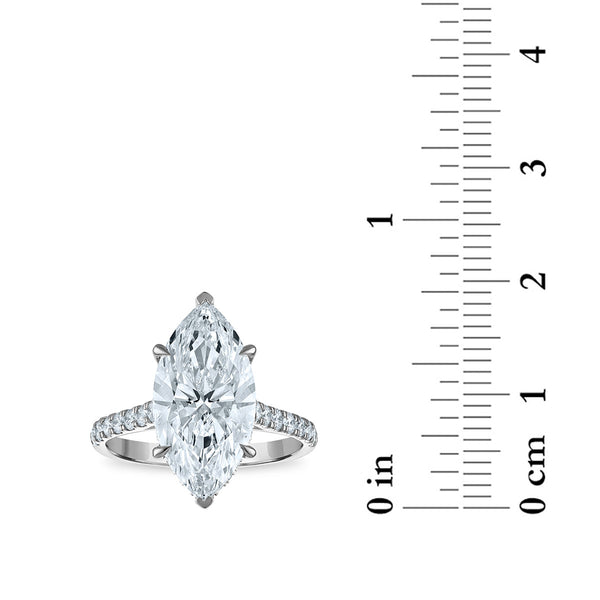 White Diamond Engagement Ring in 14KT Gold