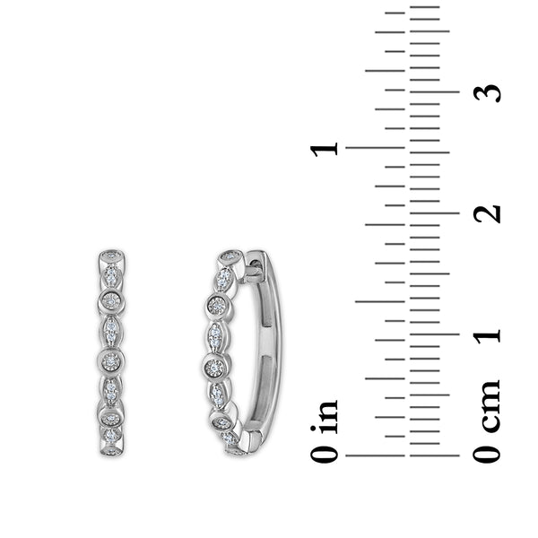 White Diamond Fashion Earrings in 925 Silver