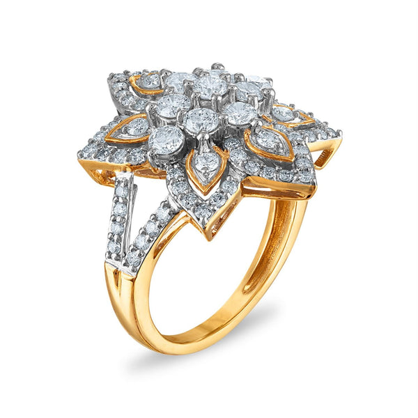 Red Hot Deal  1/2 CTW Natural Diamond Ring in 10KT Yellow Gold