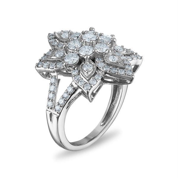 Red Hot Deal  1/2 CTW Natural Diamond Ring in 10KT White Gold