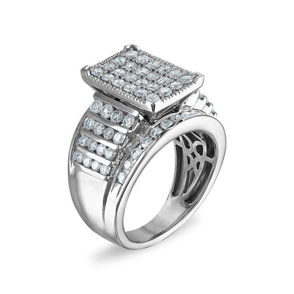 Red Hot Deal  2 CTW Natural Diamond Engagement Ring in 10KT White Gold