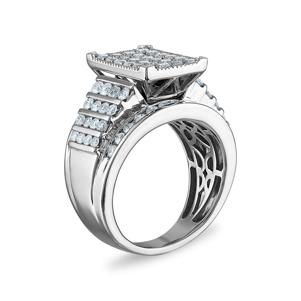 Red Hot Deal  2 CTW Natural Diamond Engagement Ring in 10KT White Gold