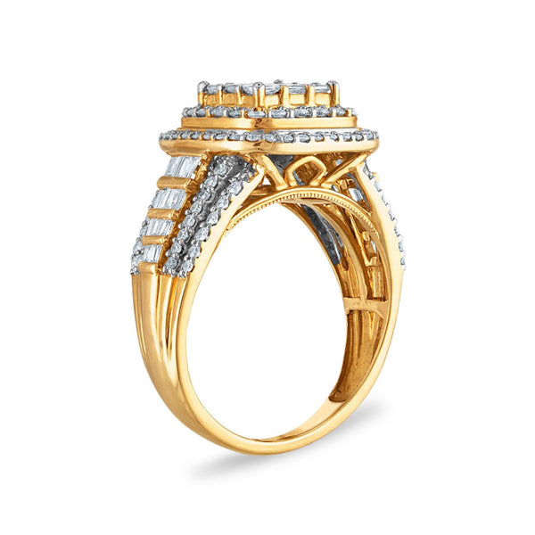 Red Hot Deal  1-1/2 CTW Natural Diamond Engagement Ring in 10KT Yellow Gold