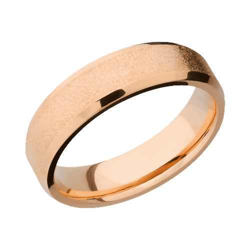 Lashbrook 14KT Rose Gold Band with Stone Polished Finish