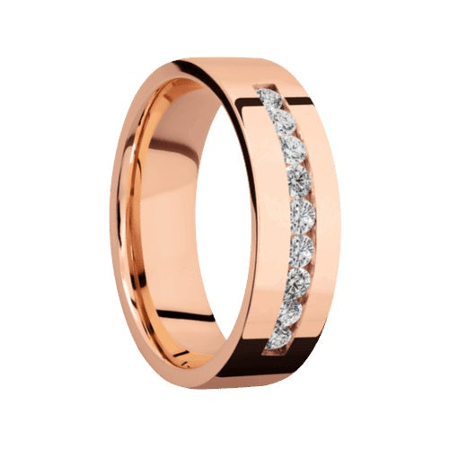 Lashbrook 10KT White Gold Satin Polished Finish Band with 0.45 CTW Lab Grown Diamonds