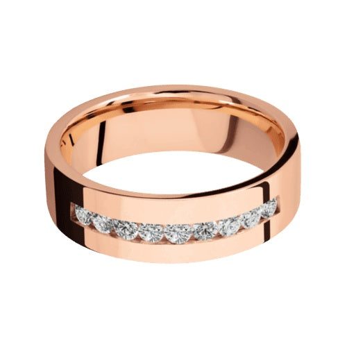 Lashbrook 10KT White Gold Satin Polished Finish Band with 0.45 CTW Lab Grown Diamonds