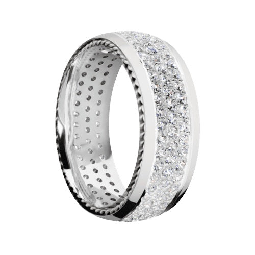 Lashbrook 14KT White Gold Polished Finish Band with 3.06 CTW Natural Diamonds