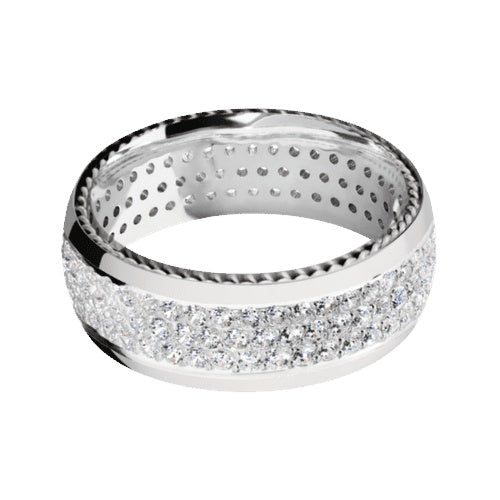 Lashbrook 14KT White Gold Polished Finish Band with 3.06 CTW Natural Diamonds