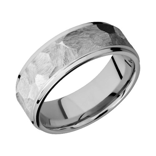 Lashbrook 10KT White Gold Band with Rock Polished Finish