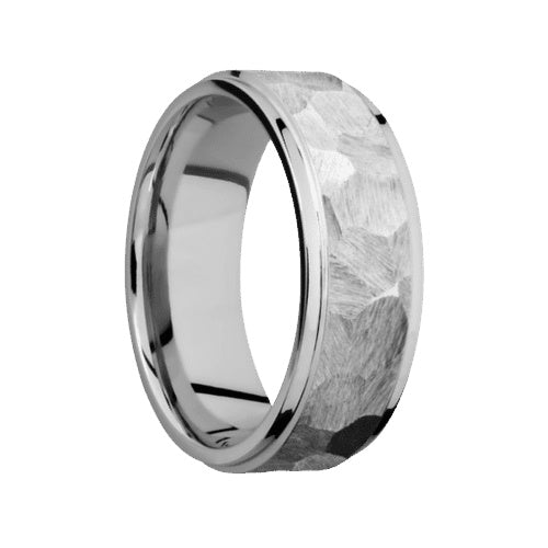 Lashbrook 10KT White Gold Band with Rock Polished Finish