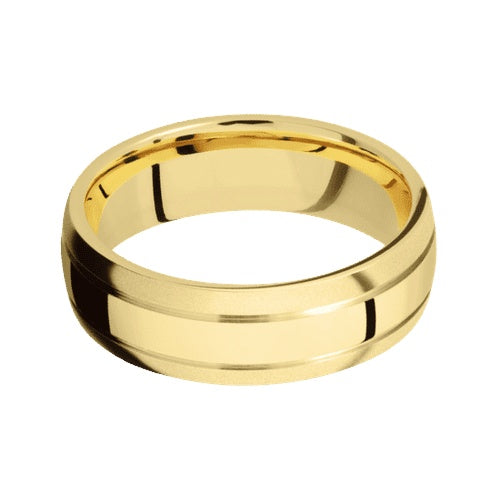 Lashbrook 10KT Yellow Gold Band with Polish Bead Finish