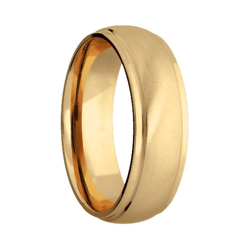 Lashbrook 10KT Yellow Gold Band with Angled Satin Polished Finish