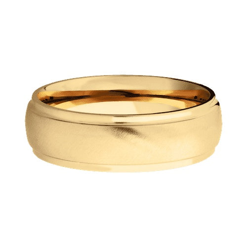 Lashbrook 10KT Yellow Gold Band with Angled Satin Polished Finish