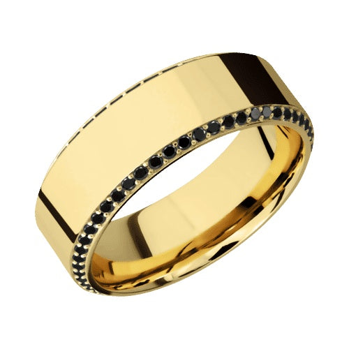Lashbrook 10KT Yellow Gold Polished Finish Band with 1 CTW Natural Black Diamonds