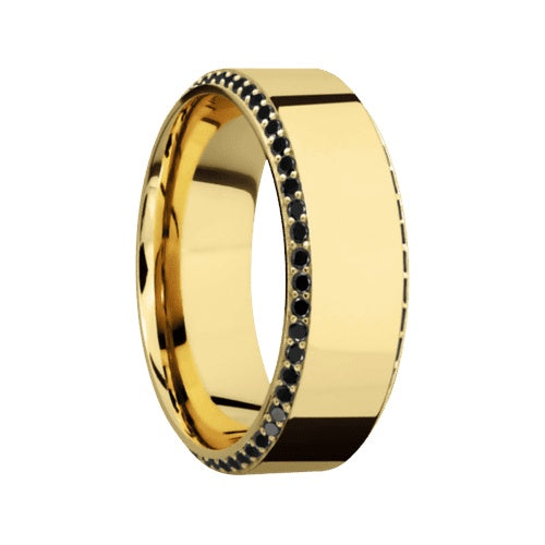 Lashbrook 10KT Yellow Gold Polished Finish Band with 1 CTW Natural Black Diamonds