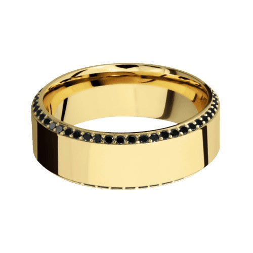 Lashbrook 10KT Yellow Gold Polished Finish Band with 1 CTW Natural Black Diamonds
