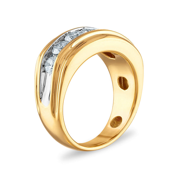 Signature 2 CTW Natural Diamond Wedding Ring in 14KT Yellow Gold
