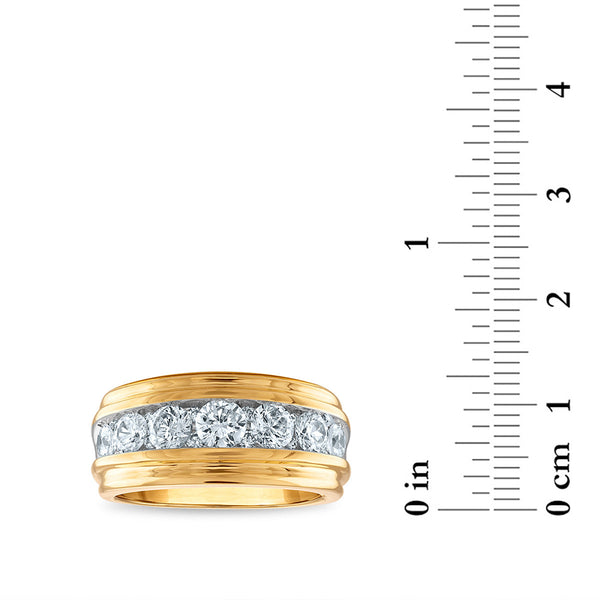Signature 2 CTW Natural Diamond Wedding Ring in 14KT Yellow Gold