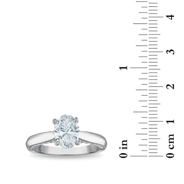 Signature EcoLove 2 CTW Lab Grown Diamond Solitaire Engagement Oval Ring in 14KT White Gold