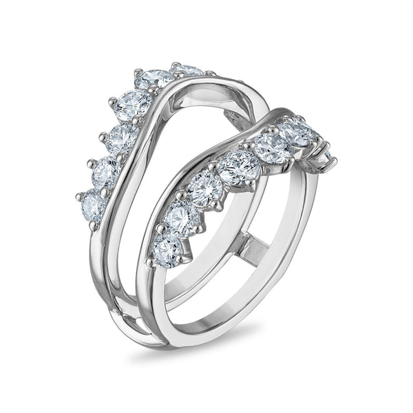 White Diamond Solitaire Ring in 14KT Gold