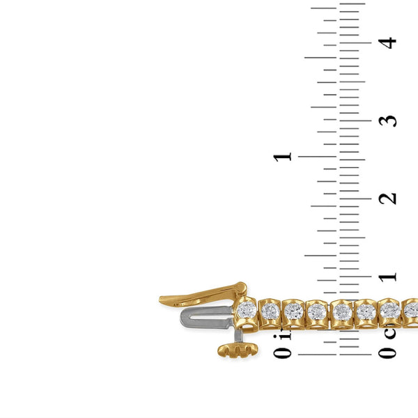 Signature EcoLove 3 CTW Lab Grown Diamond 7-inch Tennis Bracelet in 14KT Yellow Gold