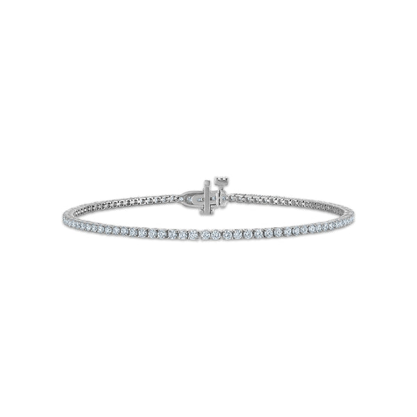 White Diamond Tennis Bracelet in 14KT Gold