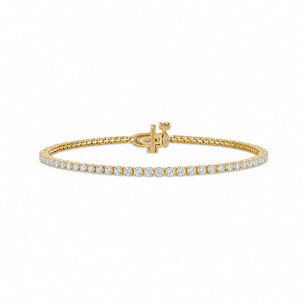 White Diamond Tennis Bracelet in 14KT Gold