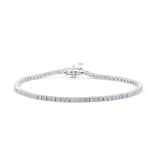 White Diamond Tennis Bracelet in 14KT Gold