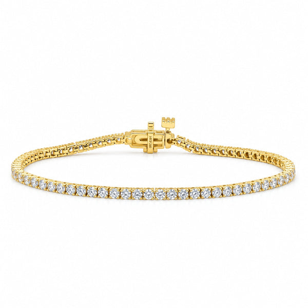 White Diamond Tennis Bracelet in 14KT Gold