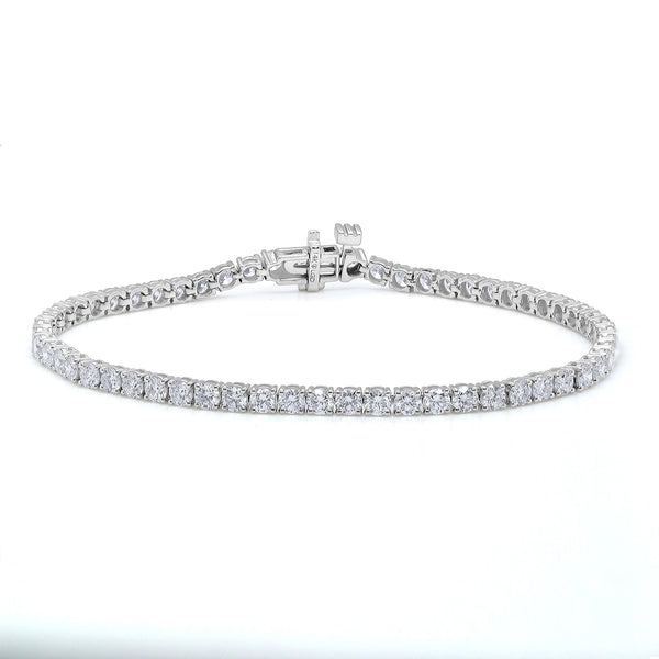 White Diamond Tennis Bracelet in 14KT Gold