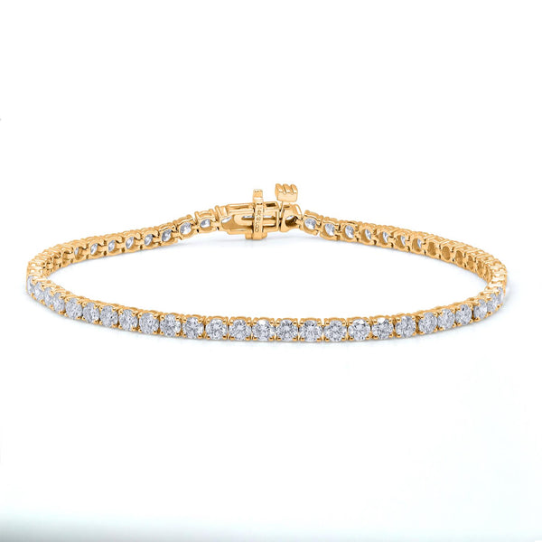White Diamond Tennis Bracelet in 14KT Gold