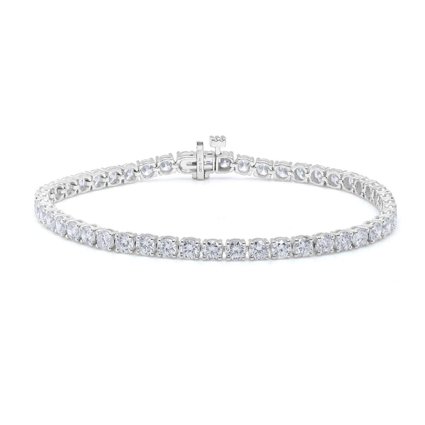 White Diamond Tennis Bracelet in 14KT Gold