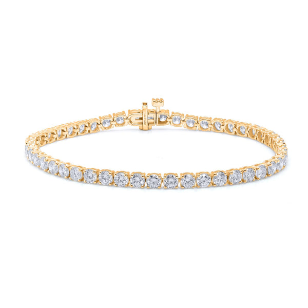 White Diamond Tennis Bracelet in 14KT Gold
